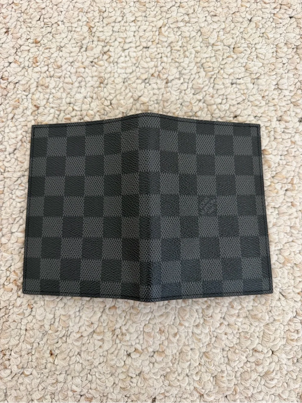Louis Vuitton Black Damier Graphite Passport Holder